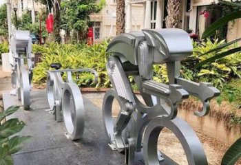 鍛造賽車雕塑廠家 體育小品 戶外不銹鋼賽車雕塑定做