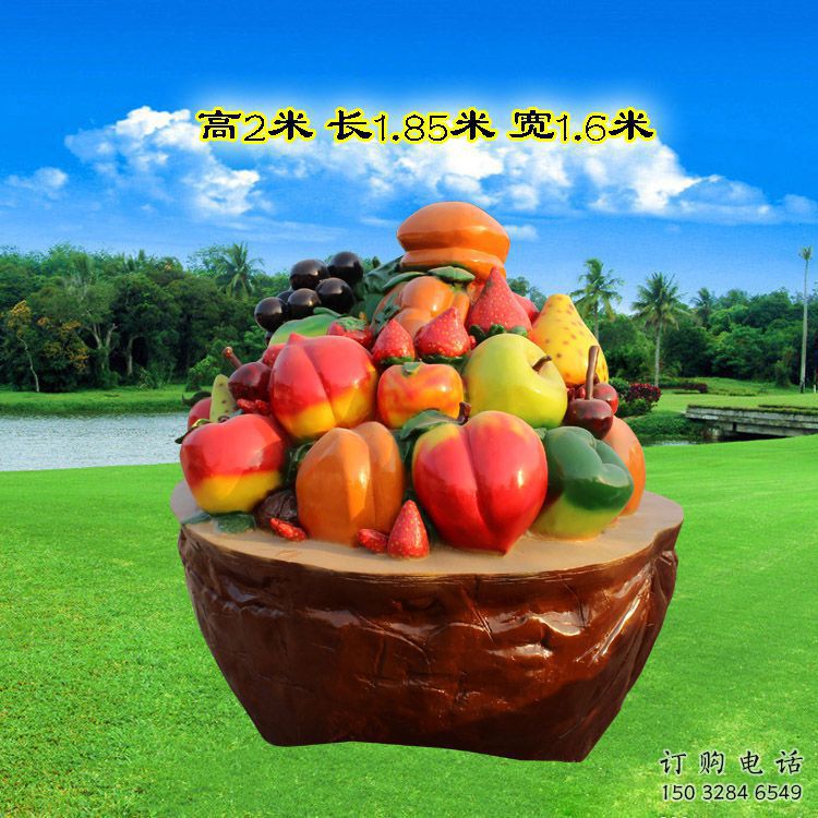 公園菜籃子雕塑廠家 戶外擺件 現(xiàn)代不銹鋼菜籃子雕塑報價