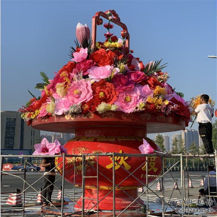 仿古花籃雕塑廠家 大型小品 房地產不銹鋼花籃雕塑生產