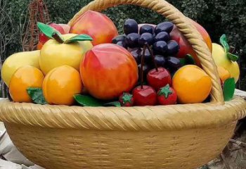 幾何菜籃子雕塑廠家 幼兒園小品 彩繪不銹鋼菜籃子雕塑價(jià)格