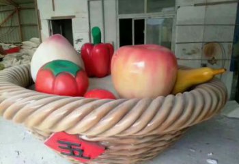 中式菜籃子雕塑廠家 現(xiàn)代小品 游樂(lè)場(chǎng)不銹鋼菜籃子雕塑廠