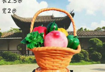 園林菜籃子雕塑廠家 廣場(chǎng)小品 中式不銹鋼菜籃子雕塑定制