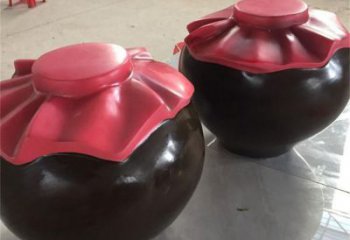 仿古酒壇雕塑廠家 抽象小品 房地產不銹鋼酒壇雕塑生產