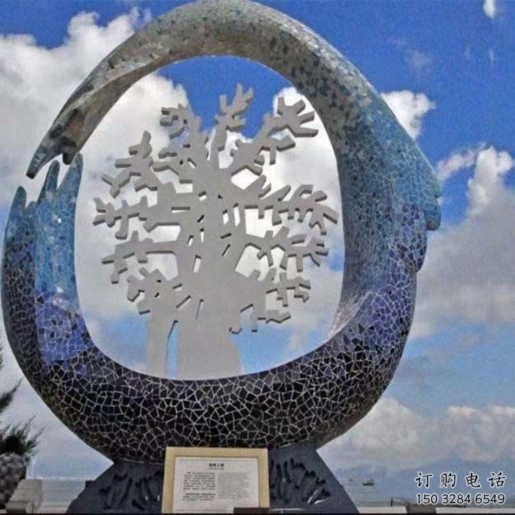 中式雪花雕塑廠家 烤漆小品 創意不銹鋼雪花雕塑廠