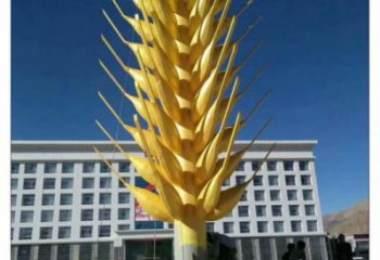 中式麥穗雕塑廠家 創(chuàng)意小品 現(xiàn)代大型不銹鋼麥穗雕塑廠