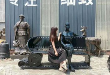 抽象凳子雕塑廠家 公園仿古小品 幾何不銹鋼凳子雕塑廠