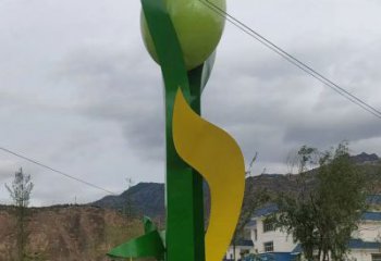 戶外果樹雕塑廠家 噴漆廣場(chǎng)小品 大型不銹鋼果樹雕塑廠