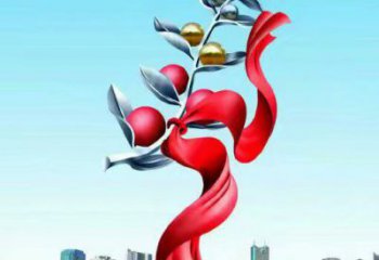 步行街果樹雕塑廠家 游樂(lè)場(chǎng)小品 鑄造不銹鋼果樹雕塑廠