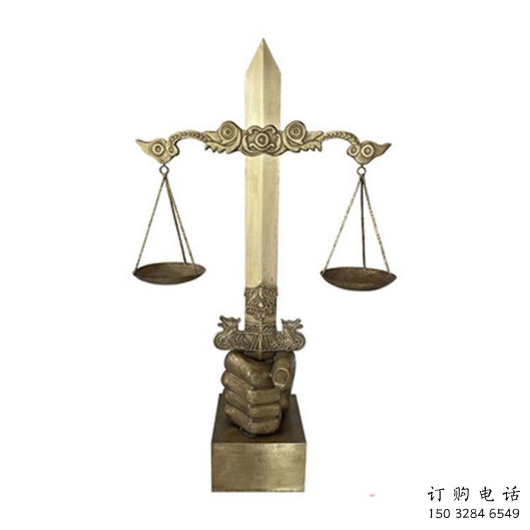 庭院天平秤雕塑廠家 廣場(chǎng)異形小品 大型不銹鋼天平秤雕塑定制