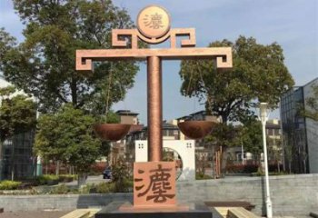 中式天平秤雕塑廠家 現代小品 游樂場不銹鋼天平秤雕塑廠