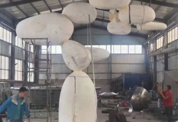 異形景觀石雕塑廠家 現代小品 幾何不銹鋼景觀石雕塑廠