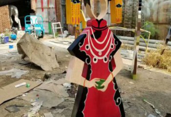 仿古皮影雕塑廠家 現代小品 房地產皮影雕塑廠制作