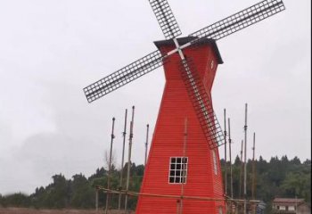 現代大風車雕塑廠家 大型別墅區擺件 抽象大風車雕塑廠