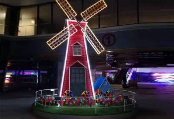 大型大風車雕塑廠家 歐式小品 現代大風車雕塑廠