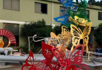 仿古蝴蝶樹雕塑廠家 草地小品 房地產不銹鋼蝴蝶樹雕塑廠