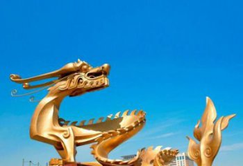 幾何龍頭雕塑廠家 廣場(chǎng)小品 烤漆不銹鋼龍頭雕塑定制