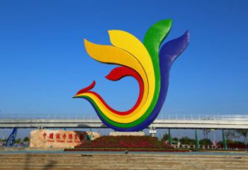 戶外馬蘭花雕塑廠家 噴漆小品 歐式不銹鋼馬蘭花雕塑廠