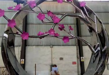 異形梅花雕塑廠家 現(xiàn)代廣場小品 公園不銹鋼梅花雕塑廠