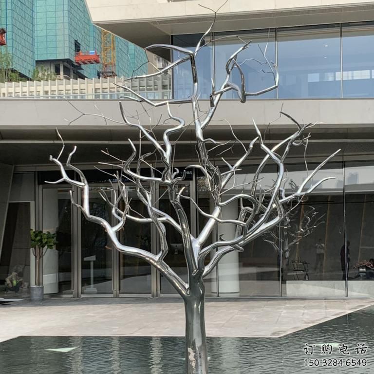 大型枯樹枝雕塑廠家 鍛造小品 醫(yī)戶外不銹鋼枯樹枝雕塑廠