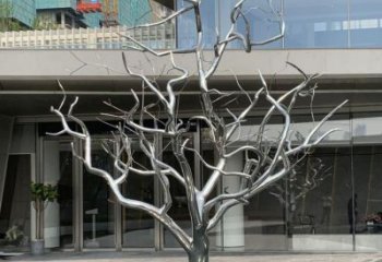 創意樹干雕塑廠家 現代酒店小品  戶外不銹鋼樹干雕塑廠