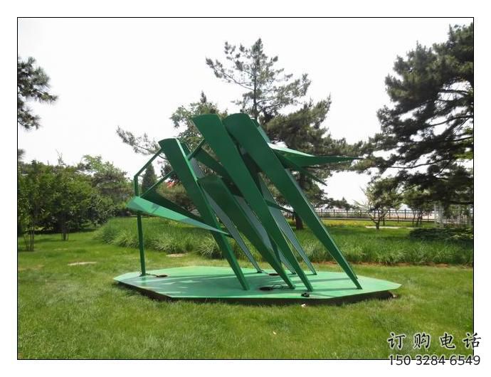 烤漆竹子雕塑廠家 抽象公園小品 戶外不銹鋼竹子雕塑廠