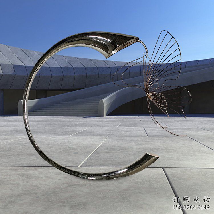 房地產(chǎn)喇叭花雕塑廠家 戶(hù)外擺件 鍛造不銹鋼喇叭花雕塑廠