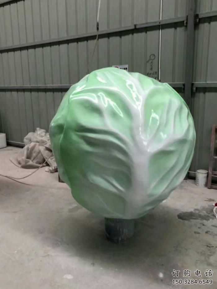 園林大白菜雕塑廠家 烤漆小品 中式不銹鋼大白菜雕塑廠