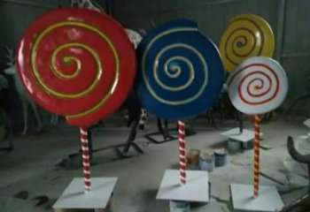 大型棒棒糖雕塑廠家 戶(hù)外小品 彩繪棒棒糖雕塑價(jià)格