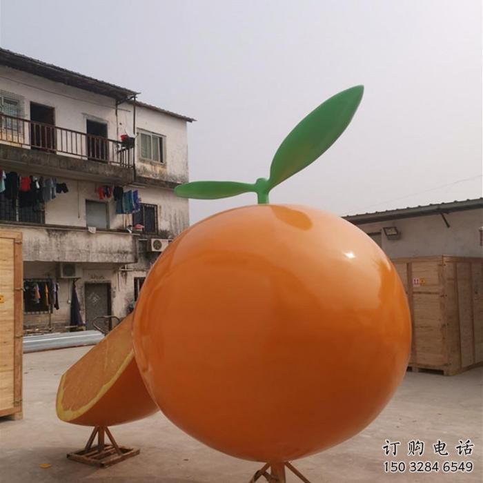 大型橘子雕塑廠家 公園小品 仿真橘子雕塑廠