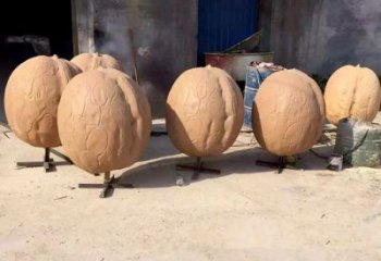 大型核桃雕塑廠家 鍛造小品 創意核桃雕塑定制