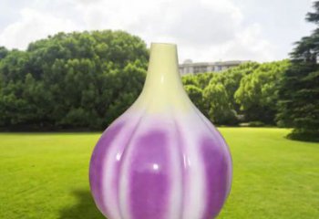 彩繪大蒜雕塑廠家 異形擺件 街頭大蒜雕塑價格