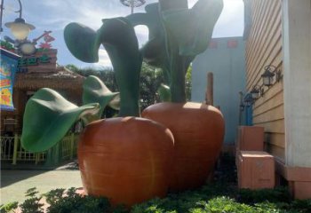 噴漆胡蘿卜雕塑廠家 中式小品 草地胡蘿卜雕塑制作