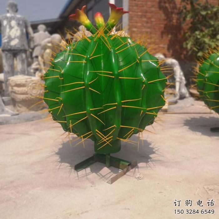 現代仙人掌雕塑廠家 大型別墅區(qū)擺件 仿真仙人掌雕塑定做