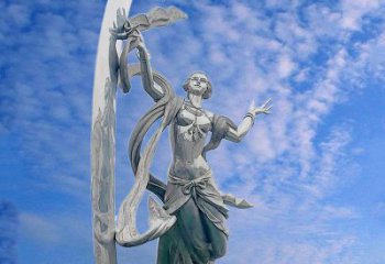 大型飛天雕塑廠家 鍛造小品 公園不銹鋼飛天雕塑產品