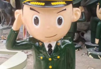 彩繪紅軍雕塑廠家 戶外擺件 街頭紅軍雕塑價格