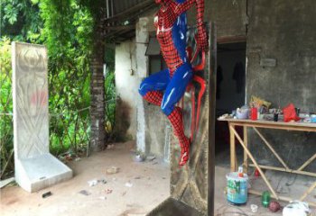 幼兒園蜘蛛俠雕塑廠家 創(chuàng)意擺件 現(xiàn)代蜘蛛俠雕塑廠