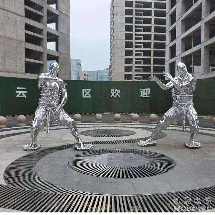 仿古老頭雕塑廠家 戶外小品  抽象不銹鋼老頭雕塑廠