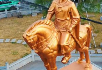 烤漆岳飛雕塑廠家  廣場小品  大型岳飛雕塑制作廠