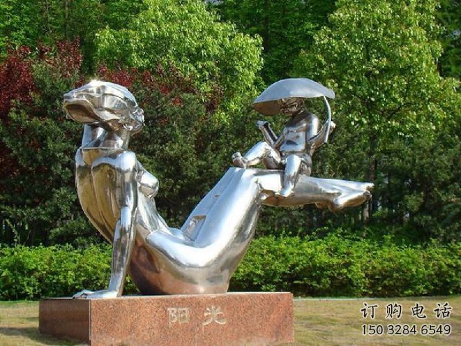 戶外母親雕塑廠家  公園小品  創意不銹鋼母親雕塑廠