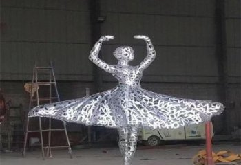 大型舞女雕塑廠家 鍛造小品 鏤空不銹鋼舞女雕塑廠