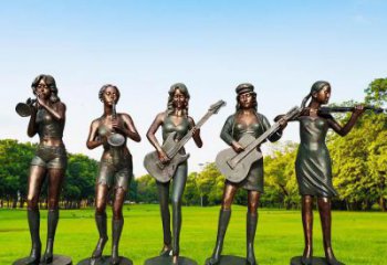 仿古樂隊雕塑廠家 草地小品 房地產(chǎn)樂隊雕塑廠