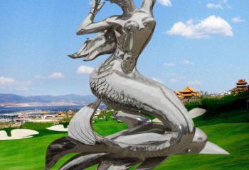 游樂(lè)場(chǎng)美人魚(yú)雕塑廠家 現(xiàn)代擺件 鏡面不銹鋼美人魚(yú)雕塑廠