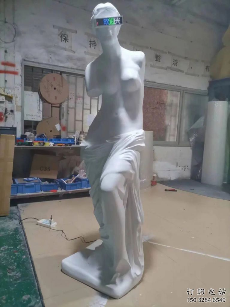 酒店維納斯雕塑廠家 音樂小品 大型不銹鋼維納斯雕塑定制
