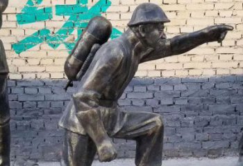 抽象消防員雕塑廠家 烤漆小品 戶外消防員雕塑廠