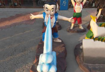 彩繪葫蘆娃雕塑廠家  公園擺件 街頭葫蘆娃雕塑廠