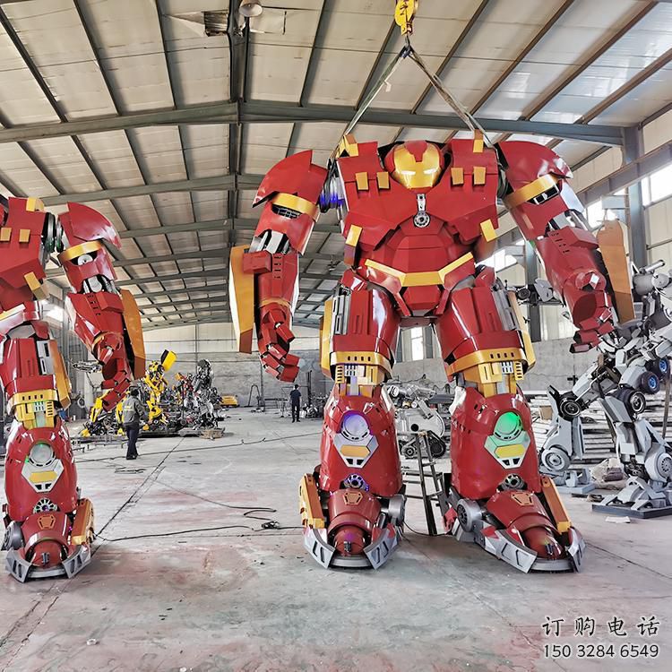 噴漆變形金剛雕塑廠家 中式小品 草地變形金剛雕塑廠