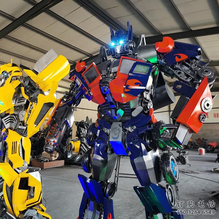 抽象變形金剛雕塑廠家 現代小品 戶外變形金剛雕塑制作