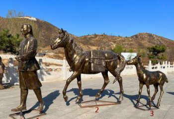 街頭絲綢之路雕塑廠家 大型擺件  烤漆絲綢之路雕塑廠