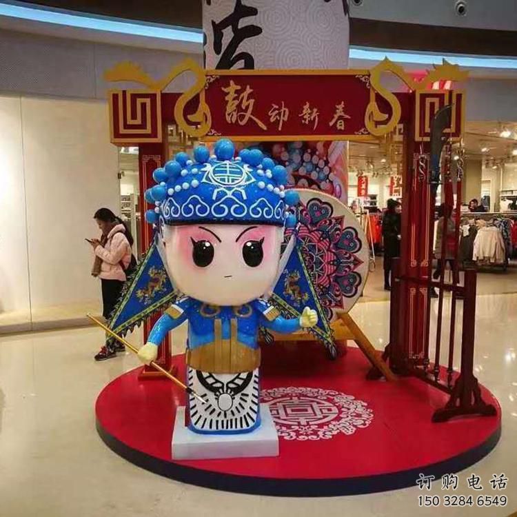 仿古變臉雕塑廠家  烤漆彩繪小品  現代創意變臉雕塑廠