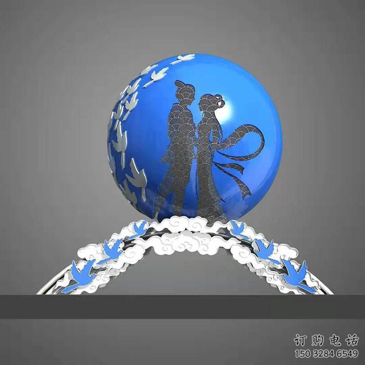 彩繪愛情雕塑廠家  戶外擺件 街頭不銹鋼愛情雕塑廠